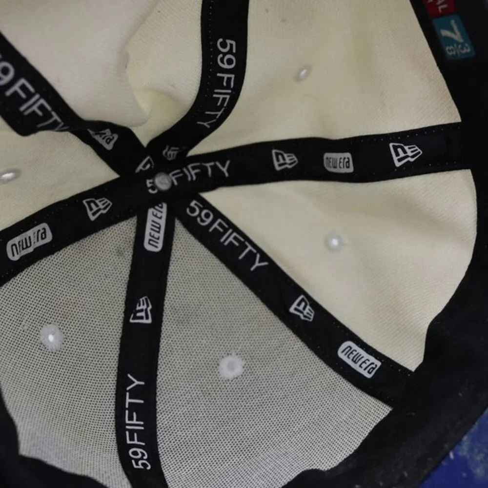 Vintage New Era NBA Fitted Hat Size 7 3/8 - Thrashed, Stained DIY Project Y2K